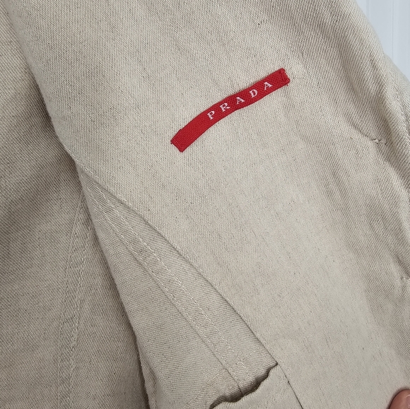 PRADA linen blend blazer jacket - Picture 5 of 7